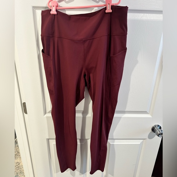 Fabletics Pants - Fabletics PureLuxe Burgundy Active Top